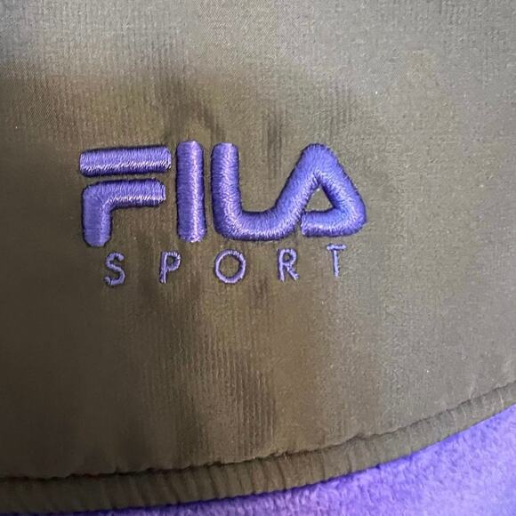 Fila Sport Purple and Gray Fleece Full Zip  Activewear Utility Jacket Size L - Picture 7 of 10